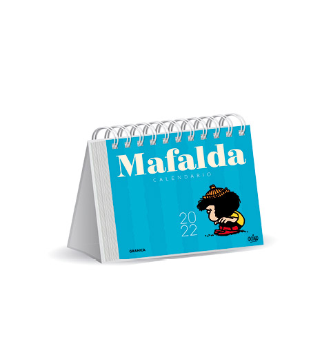 Mafalda 2022, Calendario Escritorio Azul Claro